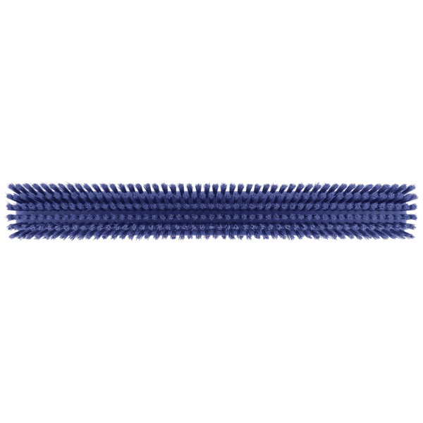 Blue industrial brush with bristles.