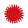 Red round cleaning brush bristles.