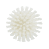 White round brush with bristles.