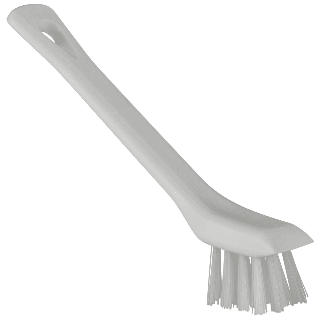39515 White cleaning brush with bristles.