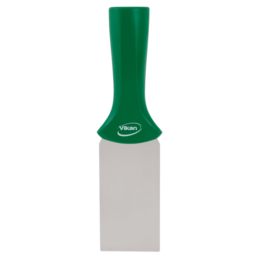 40102-1 Green-handled scraping tool with metal blade.