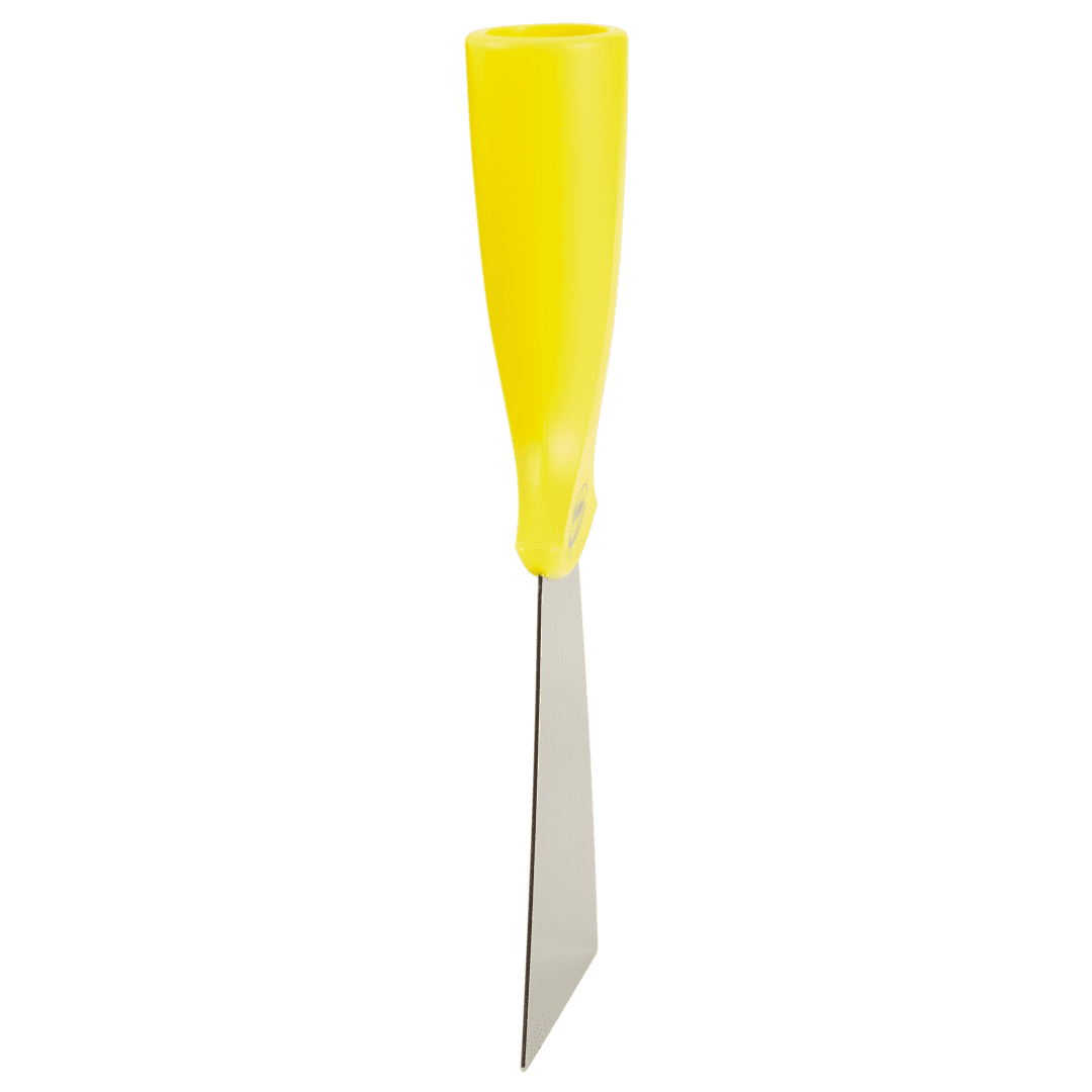 40116-2 Yellow-handled garden trowel with stainless steel blade.