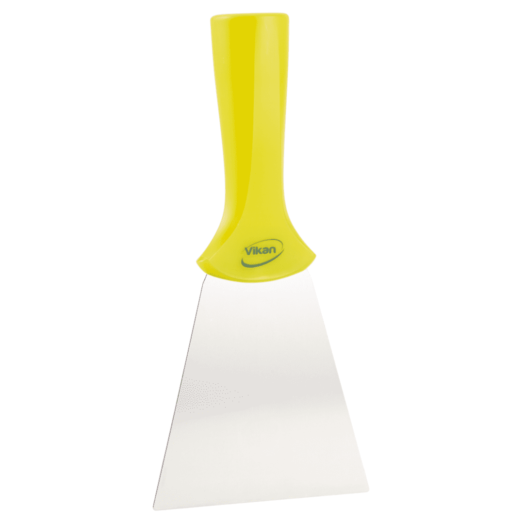 40116-3 Yellow-handled kitchen spatula with stainless steel blade.
