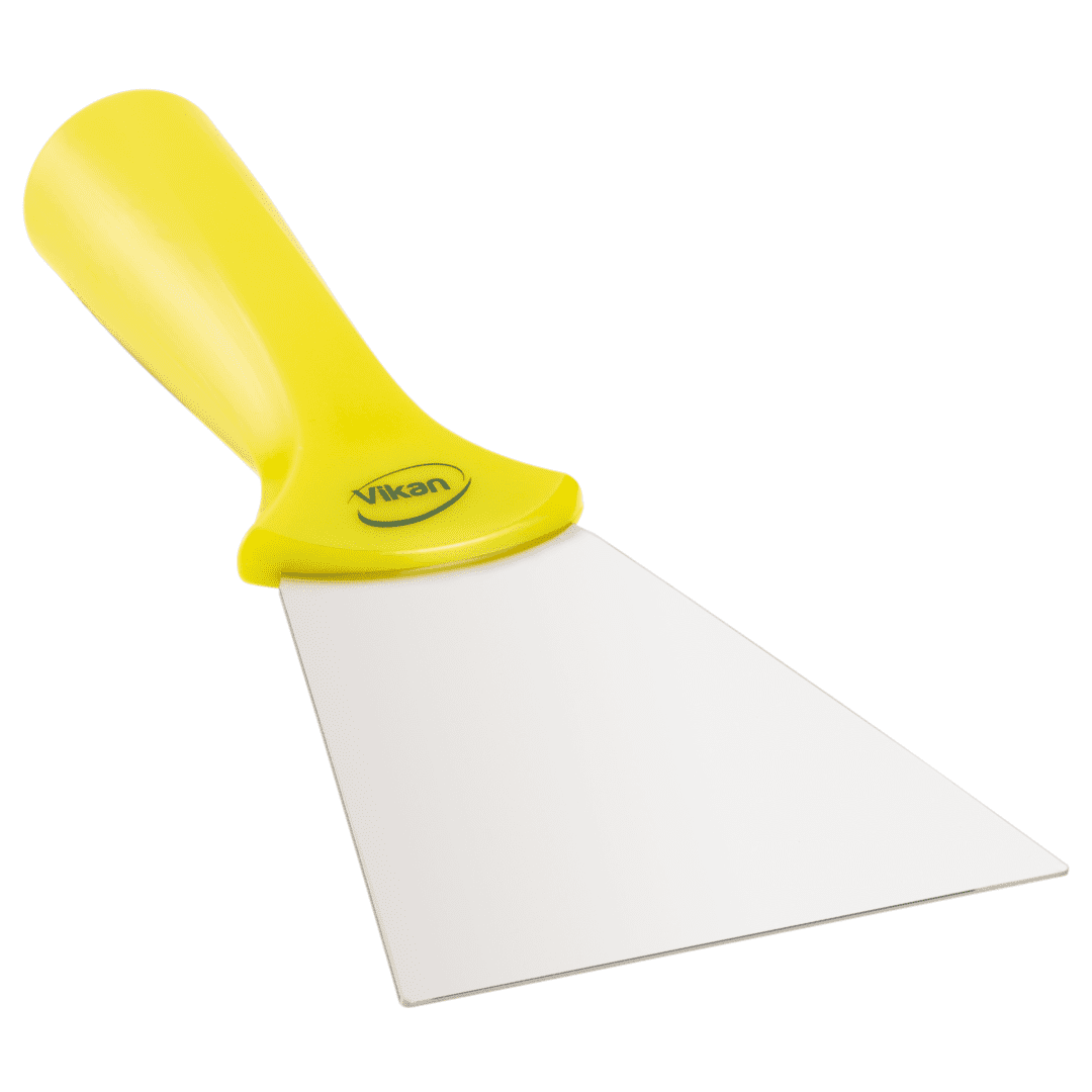 40116 Yellow-handled scraper with a flat blade.